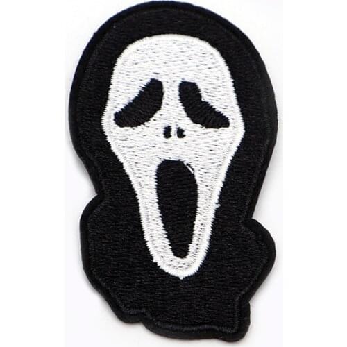 Halloween Scream Style Embroidery Patch Horror Creative Patch for Clothes Iron on Patch Personality DIY Accessories Patch S93