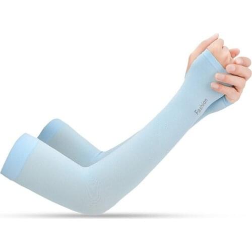 New Ice Fabric Runnling Camping Arm Warmers Basketball Sleeve Running Arm Sleeve Unisex Cycling Sleeves Summer Sports Safety