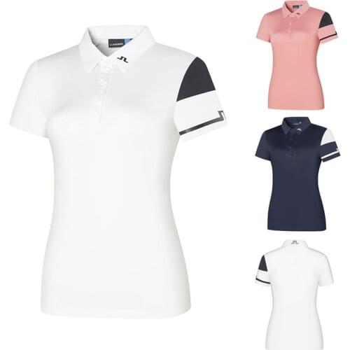 JL Golf Womens Short Sleeve Sports Fashion Leisure Trend Polo Shirt Summer Breathable Quick-drying Clothes Refreshing Top