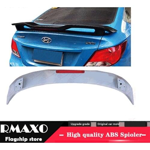 For Hyundai Accent Spoiler 2011-2015 VERNA Accent Spoiler FTY ABS plastic Material Car Rear Wing Color Rear Spoiler