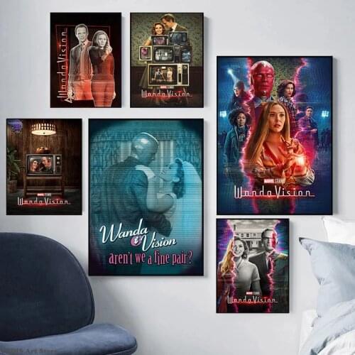 Disney Wandavision TV Show Retro Poster Marvel The Avengers Anime Canvas Painting Prints Wall Art Picture Home Decoration Quadro