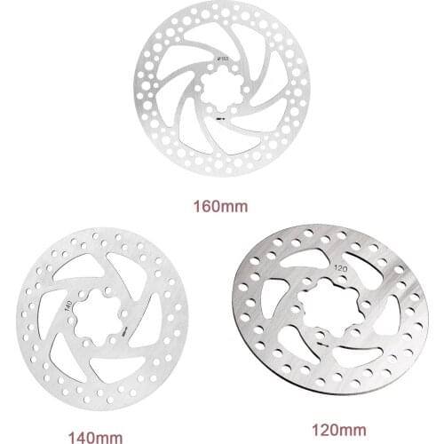 120mm 140mm 160mm Stainless Steel Brake Pads Disc Rotor Pad with 5 Holes for Electric Scooter Part Replacement Accessories