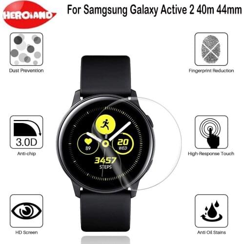 Watch Band Screen Protector HD Protective Film For Samsung Galaxy Watch Active 2 44mm R820 40MM R830 Soft Full Screen Protector