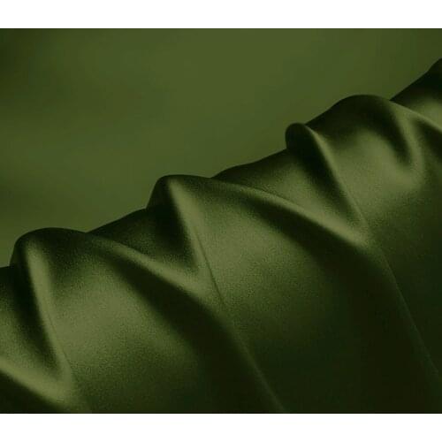 100% silk fabric 16 19 22m/m thick 45"( 114cm )width olive branch pure satin charmeuse luxury DIY clothes bedding silk fabric