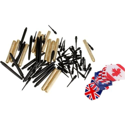 12Pcs Professional Safety Plastic Soft Tip Darts 36 Extra Tips Flag Flights