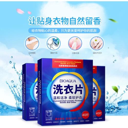 20Pcs Eco-Friendly Fragrance Cleaning Laundry Tablets Wash Discs Washing Powder Soap Softener Detergent Clothes Bra Washer
