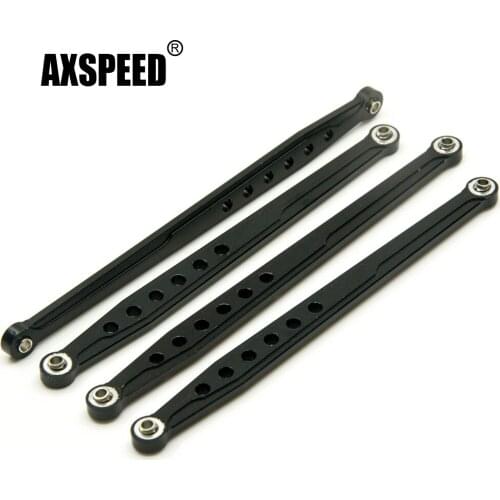 AXSPEED Aluminum Front&Rear Lower Suspension Link Rod Linkage for Axial SCX10 1/10 RC Crawler Car Truck Replacement Parts