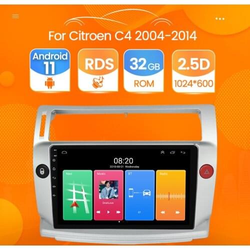 2Din Android 11 Car Radio for Citroen C4 C-Triomphe C-Quatre 2004 2005 2006 2007 2008 2009 Car Multimedia Player GPS Navigation