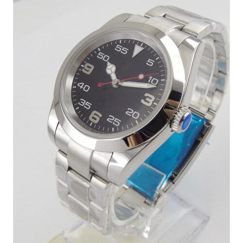 36mm Sterile Black Dial Sapphire Glass Polished Bezel MIYOTA 8215 NH35 Luminous Automatic Movement Mens Watch