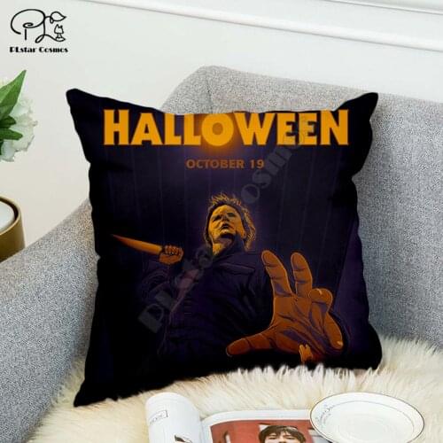 Halloween OCTOBER 19 3D printed Polyester Decorative Pillowcases Throw Pillow Cover Square Zipper Pillow cases style-1