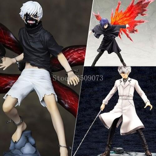 Anime Figure Tokyo Ghoul Kaneki Ken Two Heads Awakening Action Figure Tokyo Ghoul Touka Kirishima Figurine Model Doll Toys 22cm