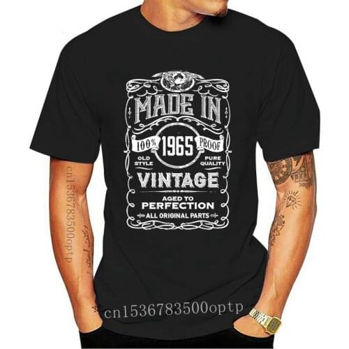 Made in 1965 T-Shirt Born 53rd Year Birthday Age Present Vintage Funny Mens Gift Cool Casual pride tshirt men Unisex New Fashion