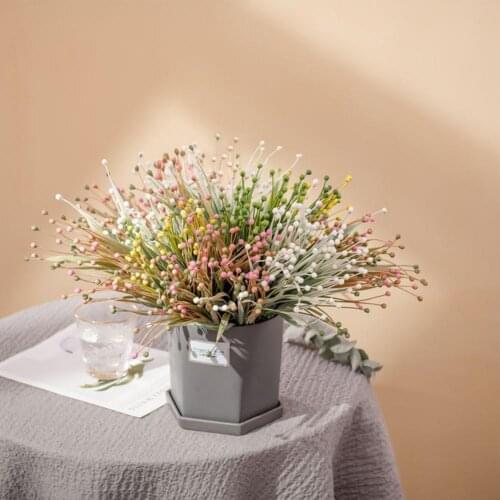 4 Colors Good DIY Simulation Grass Flower Practical Simulation Flower Long Service Life for Office