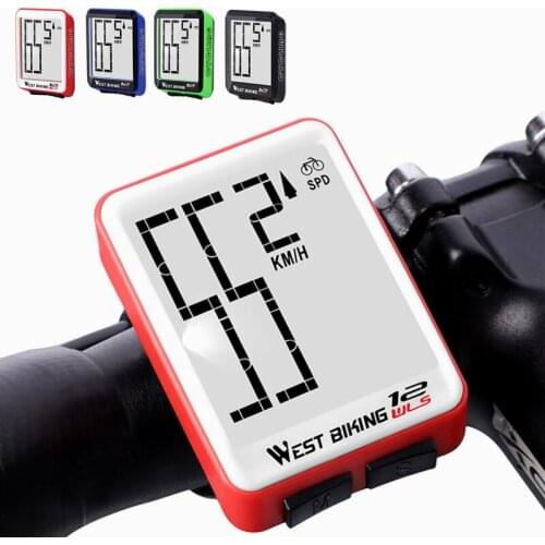 1pc Mountain Road Bike Wireless Code Table Large Screen English Display Waterproof Luminous Speedometer