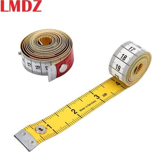 LMDZ 1Pcs Soft Tape Measure 1.5M/60In Sewing Ruler Body Tailors Measure Ruler Sewing Tools with Snap Fasteners