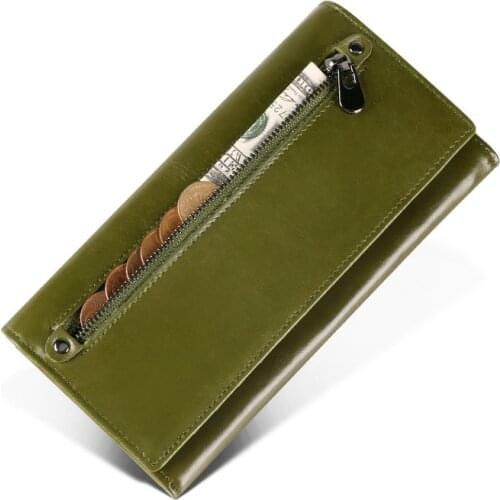 Fashion Luxury Wallet Women Genuine Leather Wallets New Female Coin Purse Long Deisgner Wallet Lady Magnetic Buckle Clutch Bag