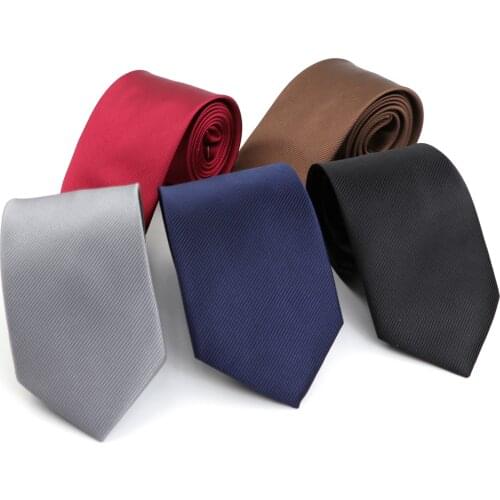 Men Solid Classic Ties Formal Striped Business 8cm Slim Necktie for Wedding Tie Skinny Groom Cravat