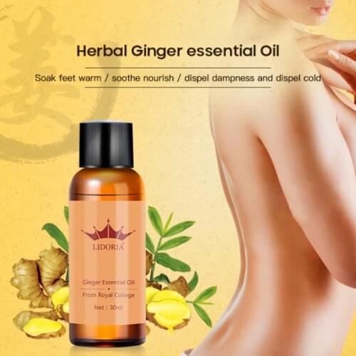 Natural Pure Plant Therapy Essential Oils Anti Aging Lymphatic Drainage Ginger Oil Body Relax Massage Oils Detox Oil 30ml TSLM1
