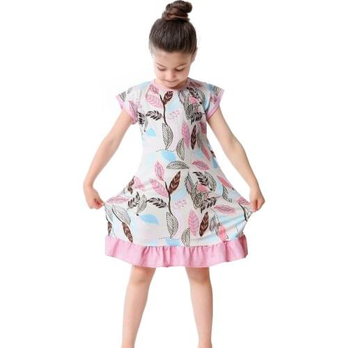 New Summer Milk Silk Party Dress for Baby Girls Toddler 3D Printing Pajamas Gowns for 2 4 6 8 10Y Child Nightgowns Kids Dresses