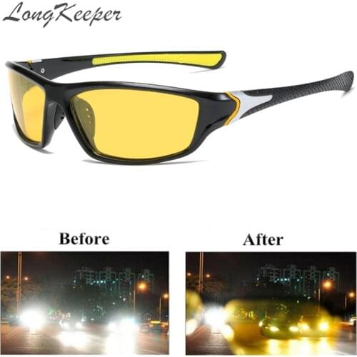 New Night Vision Glasses Men Women Polarized Sunglasses Yellow Lens Anti-Glare Goggle Night Driving Eyewear Oculos Masculino