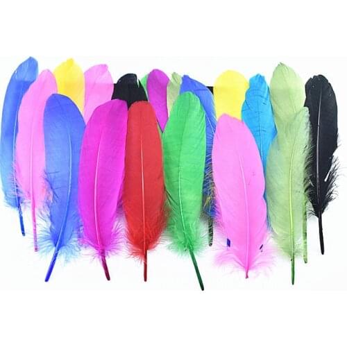 Wholesale Natural dyeing Goose Feathers 100pcs/-500pcs/lot 13-20cm 5-8inch DIY Plume for Home Decoration and Feather for crafts