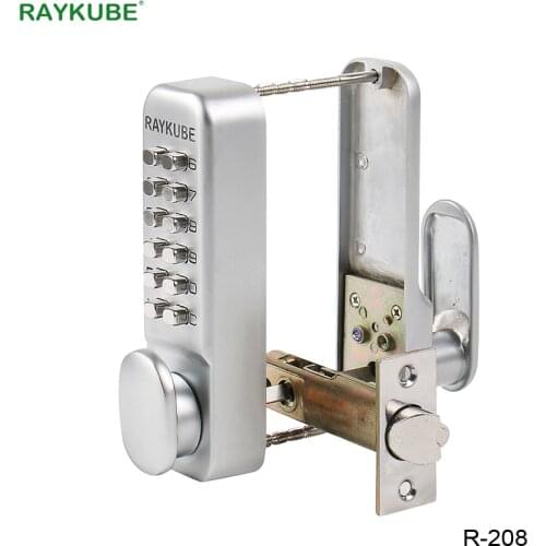 RAYKUBE Password Lock Mechanical Digital Opening Door Lock Keyless Entry Waterproof R-208