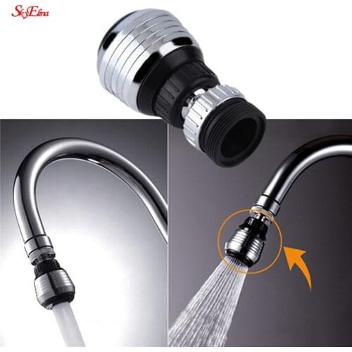 360 Degree Rotating Faucet Adjustable Tap Nozzle Dual Water Spouts Water Saving Shower Sprinkler Home Supplies for Kitchen 5zcf