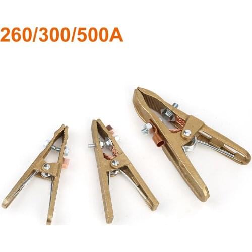 Welding Clamp 260/300/500A Ground Clamp Heavy Duty Earth Clamp for Welding/Cutting/Electrical Transaction Cable Holder Full Copp