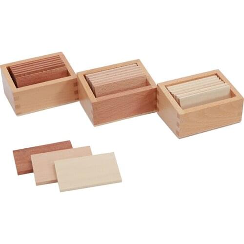 Montessori Sensorial Materials Baric Tablets with Box Tactile Sense Materials Preschool Early Educational Toys for CASA