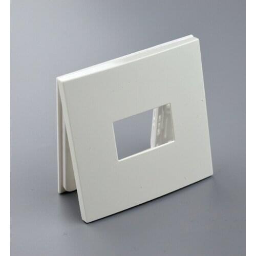 1 Piece Empty Wall Outlet Glossy White Home Panel Fit For One 23x36mm Slot Free Shipping