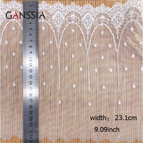 1yrd/lot Width:23.1cm Delicate Lace Natural color Laces Cotton Crochet (ss-1008)