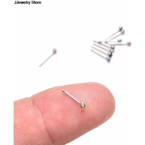 Indian Style 10 Pcs Nose Rings New Cystal Rhinestone Nose Ring Bone Stud Surgical Steel Body Piercing Jewelry