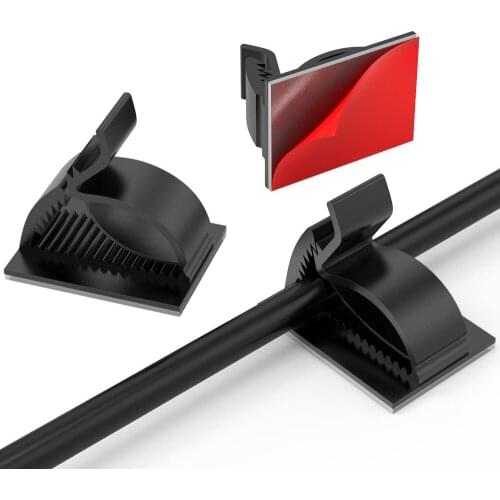 10pcs Cable Clips Self-adhesive Cord Management Wire Holder Organizer Clamps Furniture Accessories