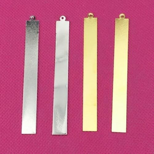 10Pcs 9x84mm Square strip Connectors Metal Crafts Gift Decoration DIY Findings