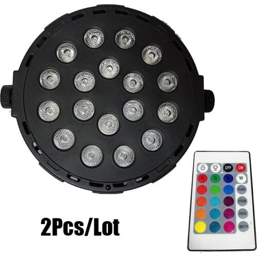 2Pcs/Lot Remote Control Dj Led Par Disco Stage Light RGB Mini Party Led Lighting Good Effect Home Party KTV Night Club Show