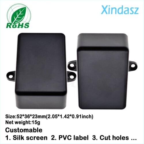 20pcs/lot)52*36*23mm(2.05*1.42*0.91inch)black small plastic box, black small plastic cable box, plastic boxes for electronics