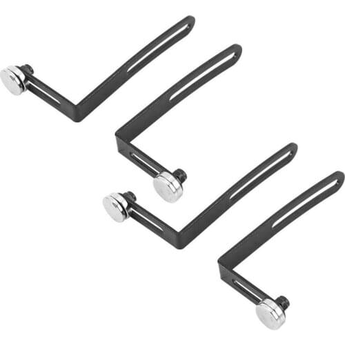 4PCS RC car body body mounting bracket, metal L-shaped bracket with magnet for axial SCX10 1/10 ratio RC tracked black accessory