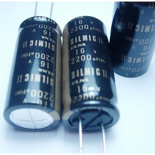 5pcs/10pcs ELNA SILMCII 16v2200uf 18*40 copper capacitor audio super capacitor electrolytic capacitors free shipping