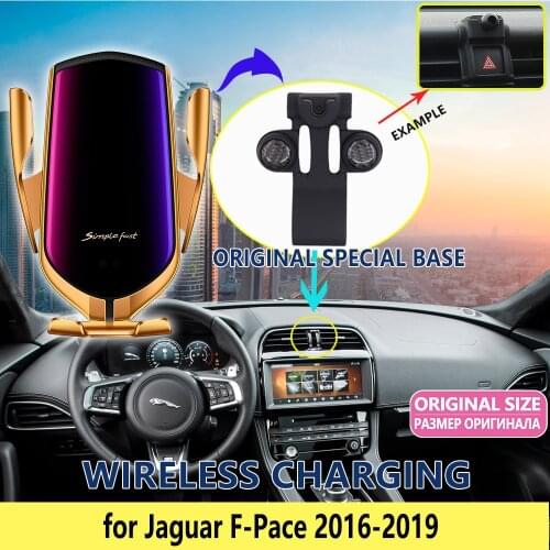 Car Mobile Phone Holder for Jaguar F-Pace FPACE F PACE 2016 2017 2018 2019 Telephone Stand Bracket Vent Accessories for iphone