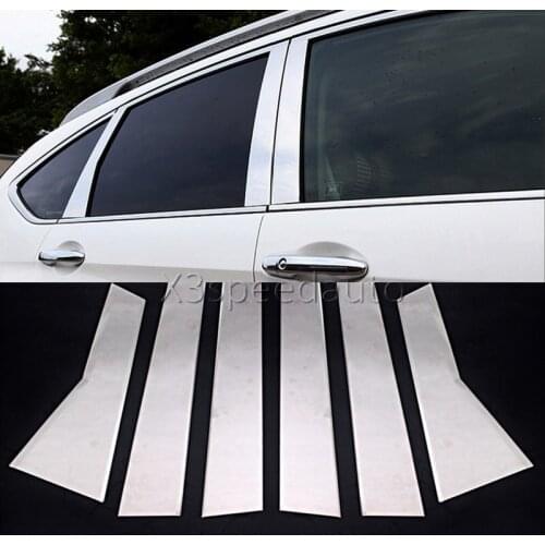 For Honda CRV CR-V 2012-16 Window Pillar Post Moulding Trims steel 6pcs Stainless Steel Car-styling
