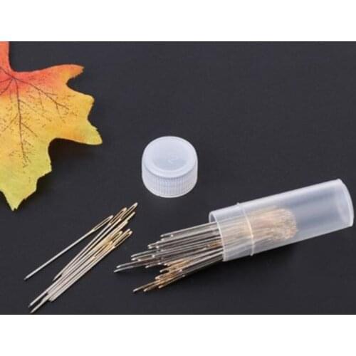 Hot ！100pcs Multi-size Tail Embroidery Fabric Cross Stitch Needles Craft Tools 24# 26# Tainless Steel DIY Sewing Needle