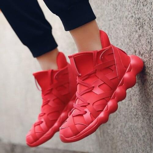 2020 New High Top Breathable Sneakers For Men Fashion Casual Shoes High Quality Big Size Walking Mens Trainers Zapatillas Hombre