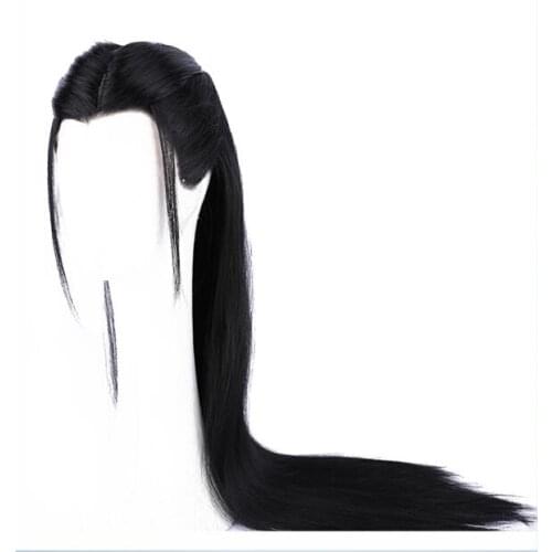 Ancient Chinese Swordsman Wig Performance Men Hanfu