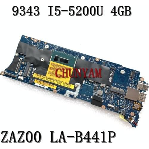 NEW ZAZ00 LA-B441P w/ i5-5200U 4GB RAM FOR Dell XPS 13 9343 Laptop Notebook Motherboard CN-0KHVRF KHVRF Mainboard 100% Tested