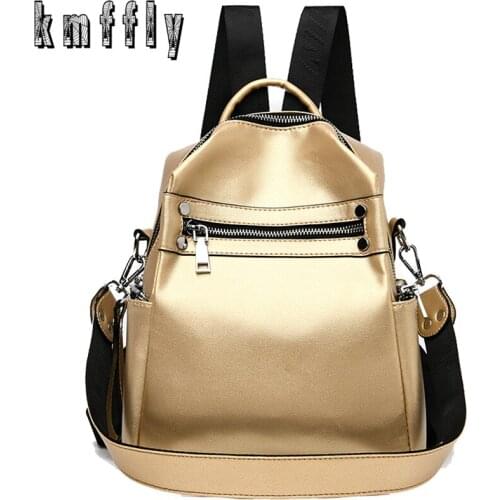 Fashion School Bags High Quality Leather Backpacks Women Shoulder Bags Sac A Dos High Capacity Travel Backpack Mochila Feminina