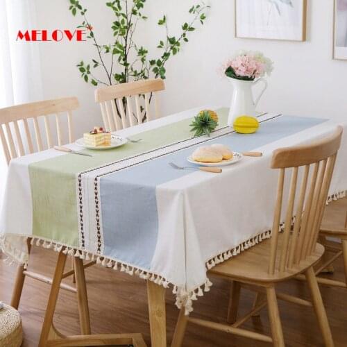 Linen Tablecloth Cotton Wrinkle-free And Fade-proof Waterproof Oilproof Thick Rectangular Table Covers Home Dining Tea Table