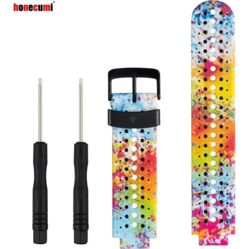 Honecumi For Garmin Replacement Watch Bands Soft Silicone Smartwatch Band For Garmin Forerunner 220/230/235/620/630/735XT