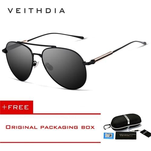 VEITHDIA Fashion Brand Unisex Designer Aluminum Men Sun Glasses polarized Mirror Male Eyewear Sunglasses For Wommen Men6696
