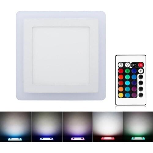 High Power Epistar 6W 9W 18W 24W RGB LED Panel Light With Remote Control Downlight Led ceiling down AC85-265V + Driver