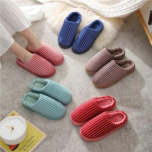 Autumn Winter Female Cotton Shoes Cute Plush Indoor Lovers Slippers Fashion Warm Soft Home Slippers For Women